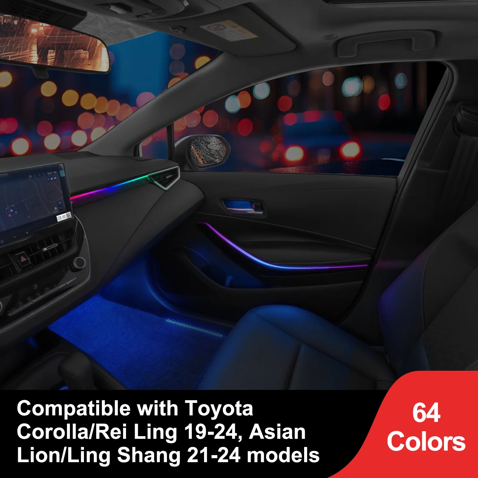 RGB - Ambient Light - for Corolla 2019-2024 - Car Interior Lighting