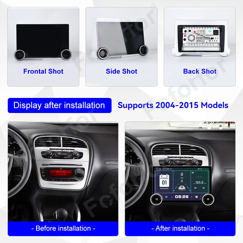 High End Upgrade 11.5 Inch Android 15 HD Touch Wireless CarPlay For Seat Altea 2004-2015 A