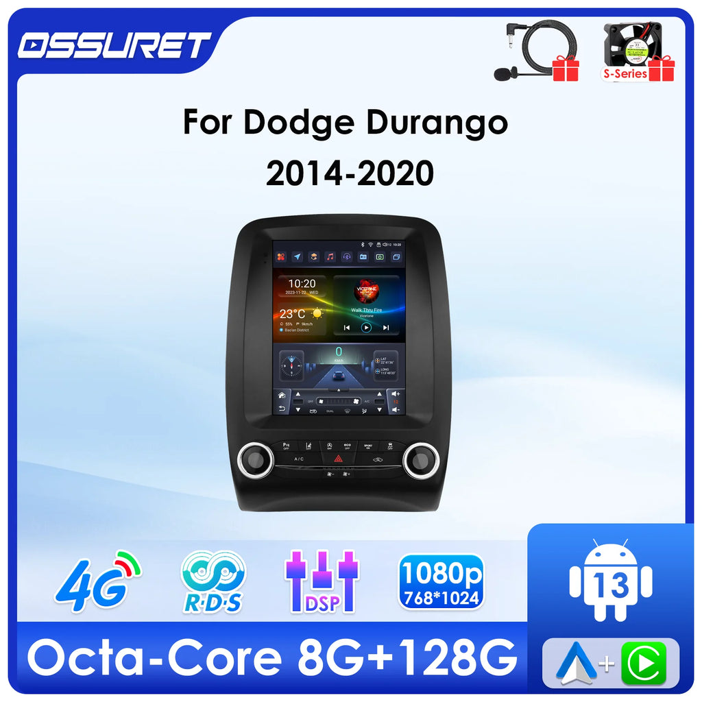 9.7"Android 13 Auto Car radio For Dodge Durango 2014-2020 multimedia GPS navi Stereo car i