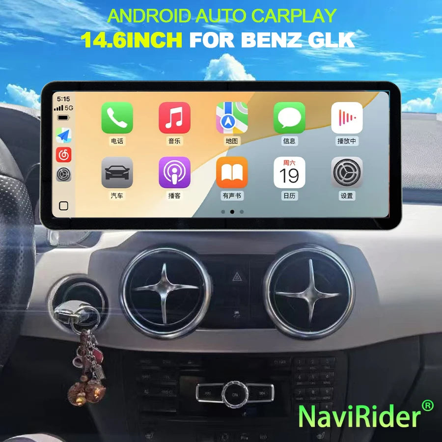 14.6" Android 14 Car Radio Carplay For Benz GLK X204 2013 2014 2015 Video Player Multimedi