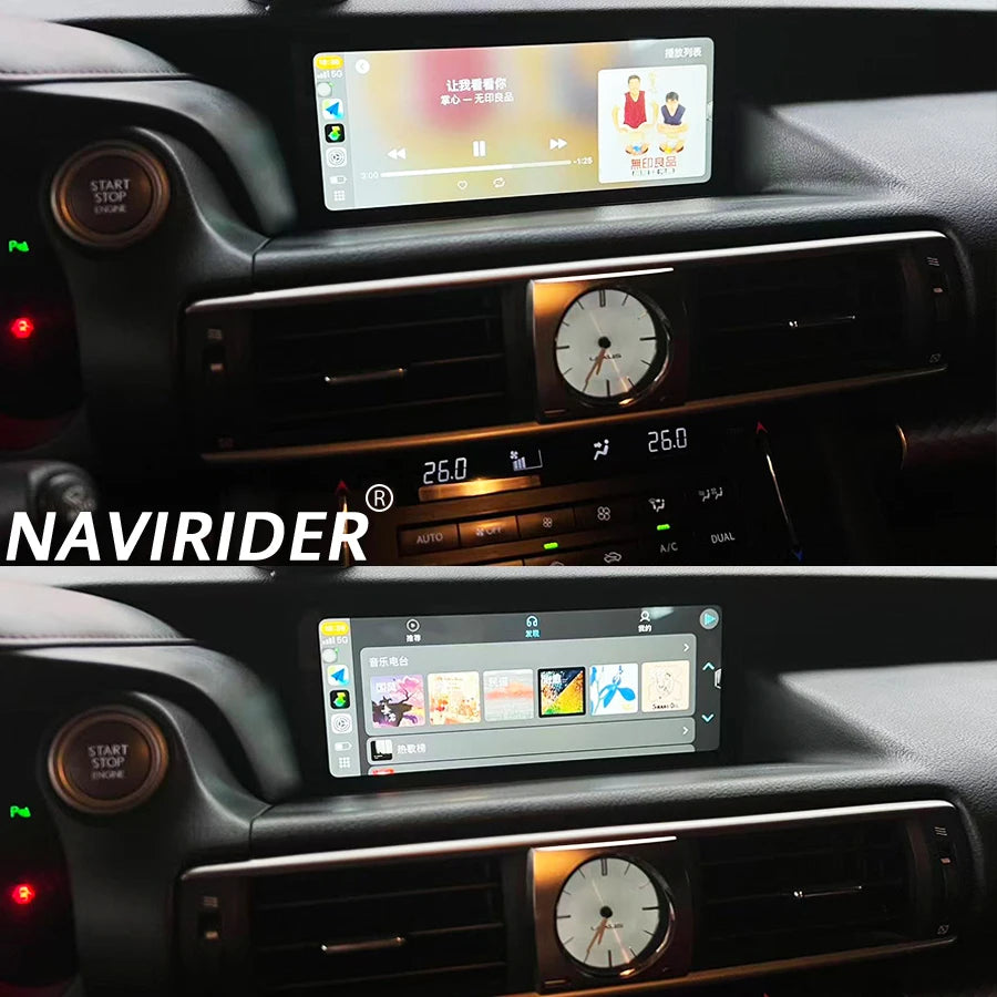 Navi Android 15 BT Screen Carplay Radio For Lexus IS RC 200 250 200t 300h 2013-2020 Radio