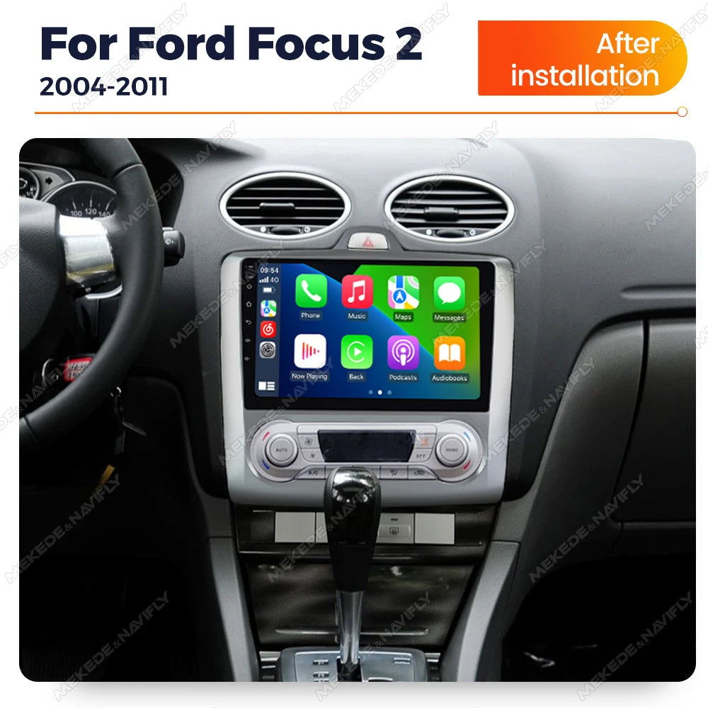 Wireless Carplay Auto Android 14 For Ford Focus 2 3 Mk2 Mk3 2004 2005-2011 Car Radio Multi