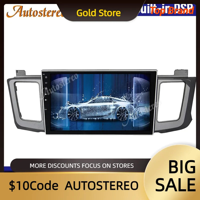 For Toyota RAV4 2012 2013 14-2018 Android 14 Carplay Car GPS Navigation Car Multimedia Pla