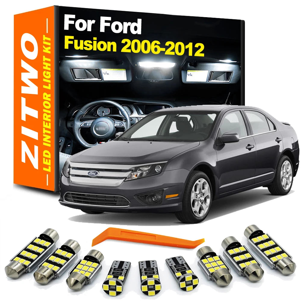 16Pcs Complete Canbus LED Interior Dome Map Light Door Courtesy Bulb Kit For Ford Fusion 2006 2007 2008 2009 2010 2011 2012