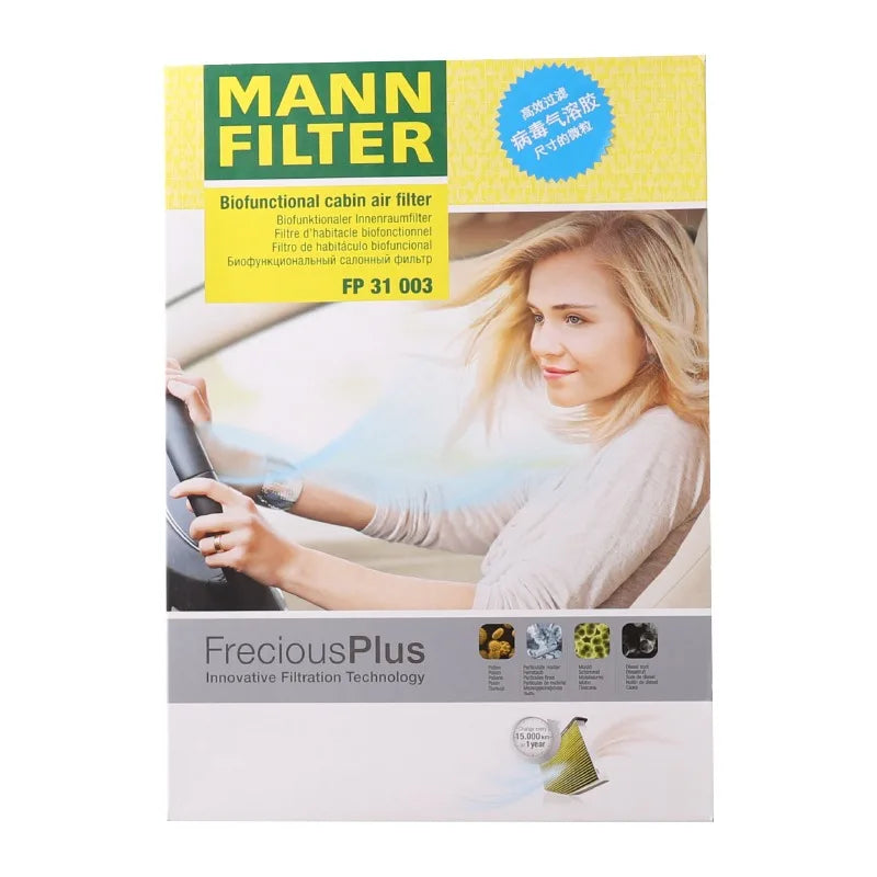 MANN FILTER FP31003 Cabin Filter For Audi A4L/A6L/A5/Q5L/Q7/A7/A8L/S4/S5/ Cayenne/ Bentayg
