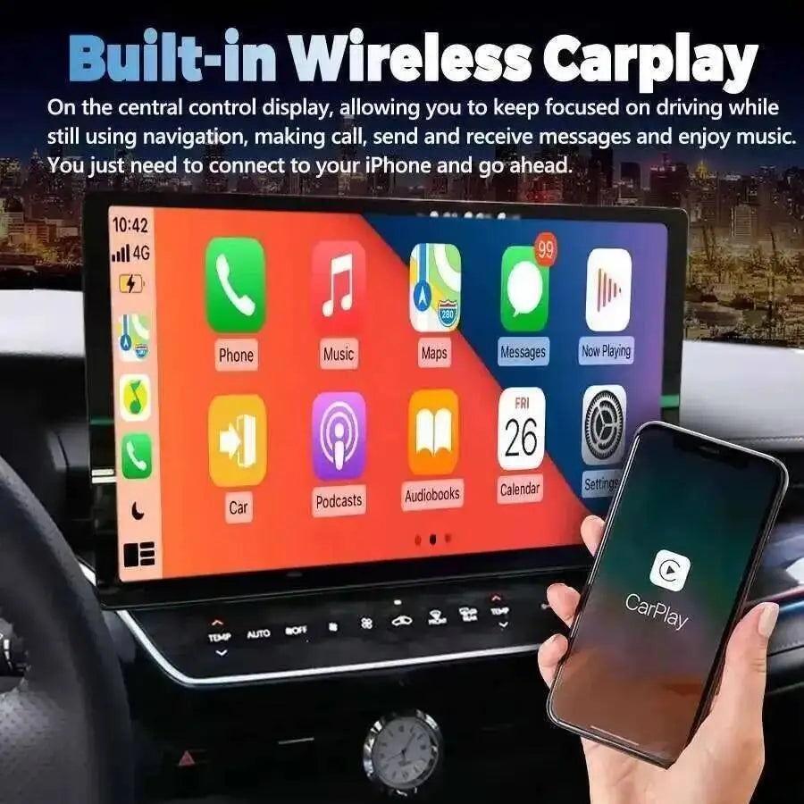 13.3" Android Screen Car Radio For Toyota Camry 2024 Carplay Stereo GPS Navigation Multime