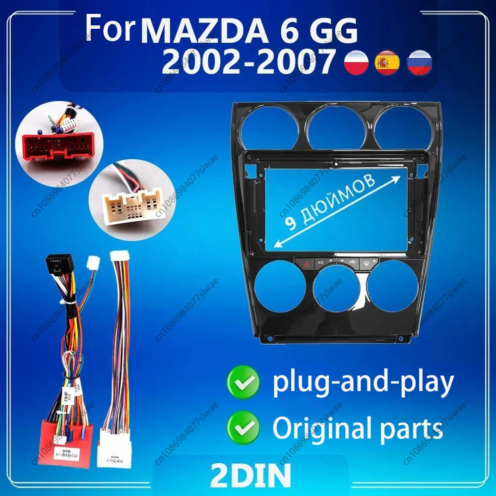 9 inch For MAZDA 6 GG 2002-2007 Car Radio Fascias Android MP5 Stereo Player 2Din Head Unit
