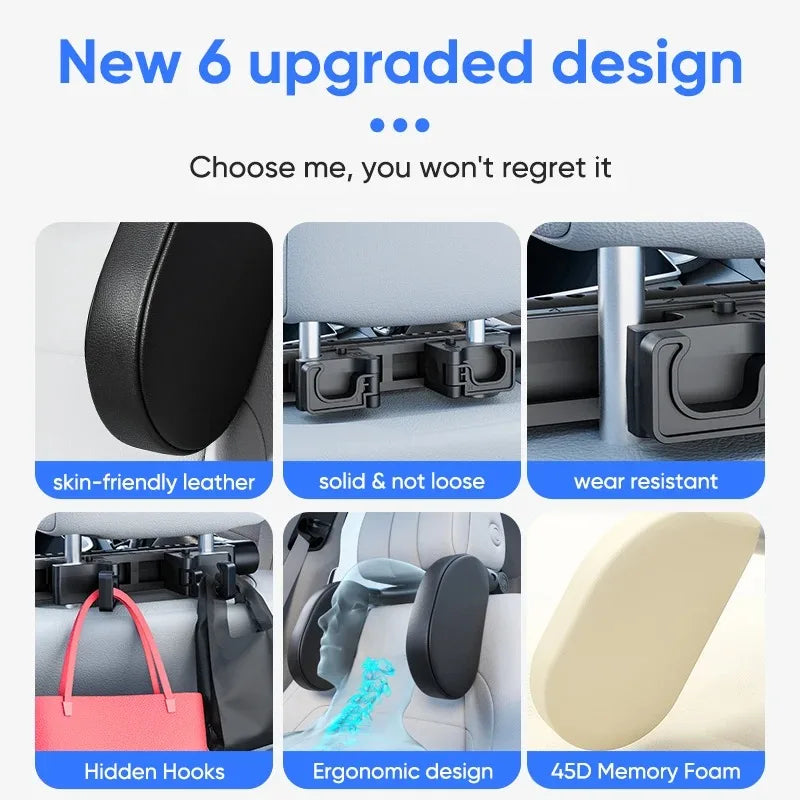 Travel Car Sleep Headrest Road Pal Headrest Car Headrest Pillow 360 Degrees Adjustable Neck Supp - Automotive LED Light