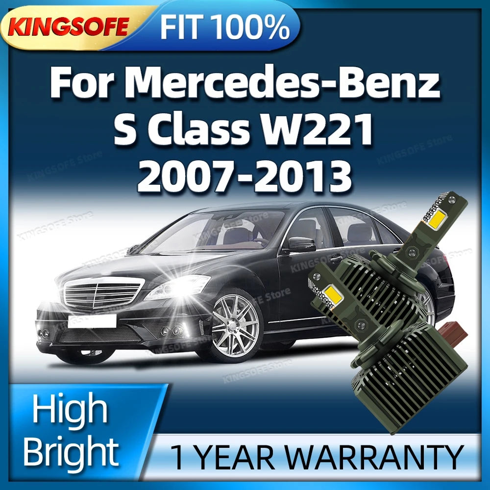 Car Headlight D1S LED Canbus Light Bulbs 50000LM Replace HID Lamp For Mercedes Benz S Clas