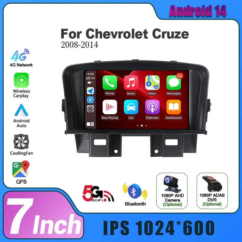 7inch Autoradio For Chevrolet Cruze 2008-2014 Head Unit Radio Stereo 4G GPS Navigation BT