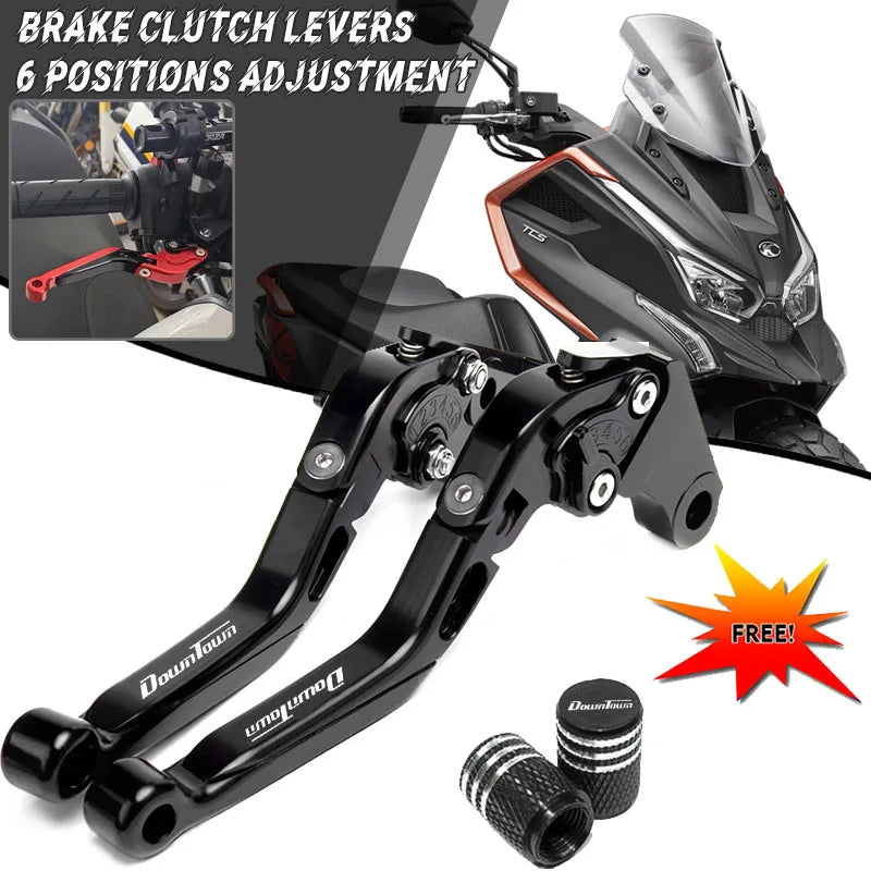 Motorcycle Accessories Brake Clutch Levers Handlebar Grips Handle Ends For KYMCO DOWNTOWN 125i 2 - Automotive LED Light
