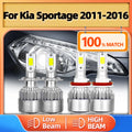 H7 H11 LED Haedlight Bulbs High Low Beam Car Lamps 12V 6000K Turbo Auto Light For Kia Spor