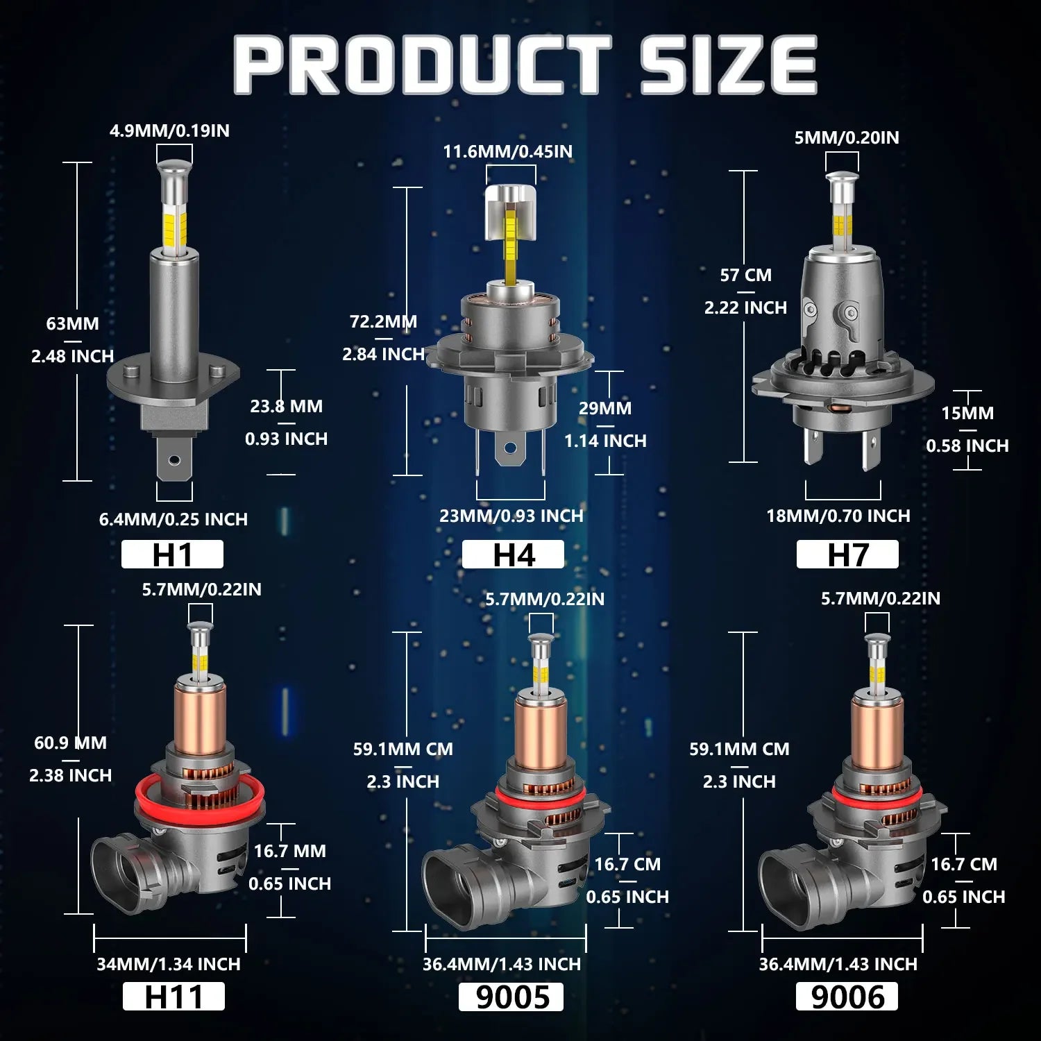 360 H1 Headlights 12800000LM 6000K 6800W Mini Size 16PCS 9980 CSP Chips Auto Light Kits Re