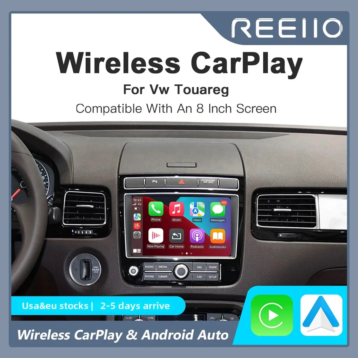 For Volkswagen Touareg With 8-inch Screen RNS850 2010-2018 Carplay Android Auto Mirroring