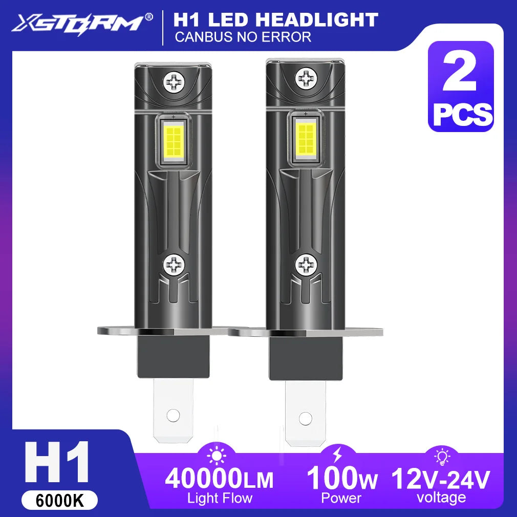 XSTORM H1 LED Headlight Bulb100W 40000LM LED H1 Lights Canbus CSP Auto Diode Fog Lamps Car