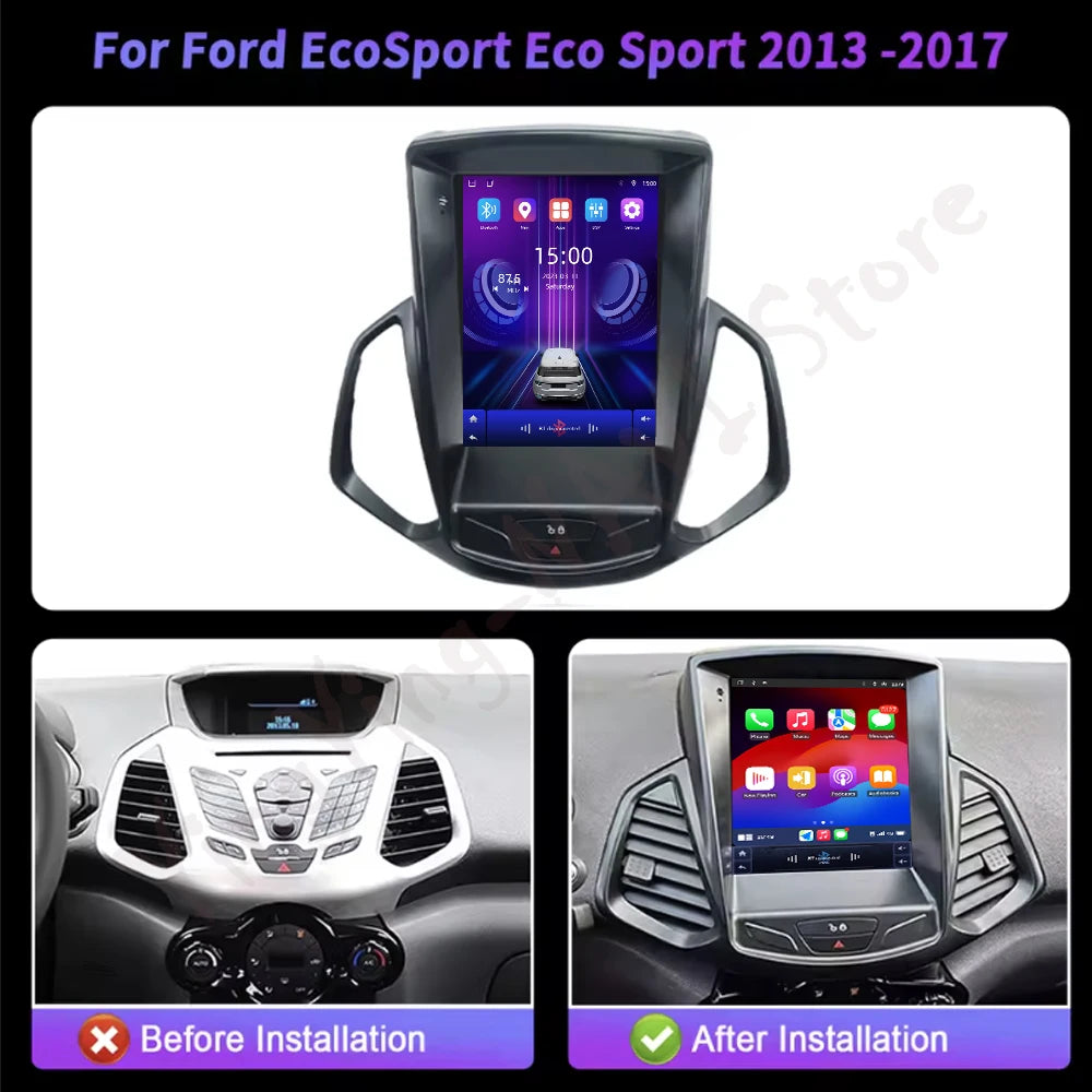 for Ford EcoSport 2013-2017 Car Radio Carplay Player Android 16 Auto Navigation Stereo GPS