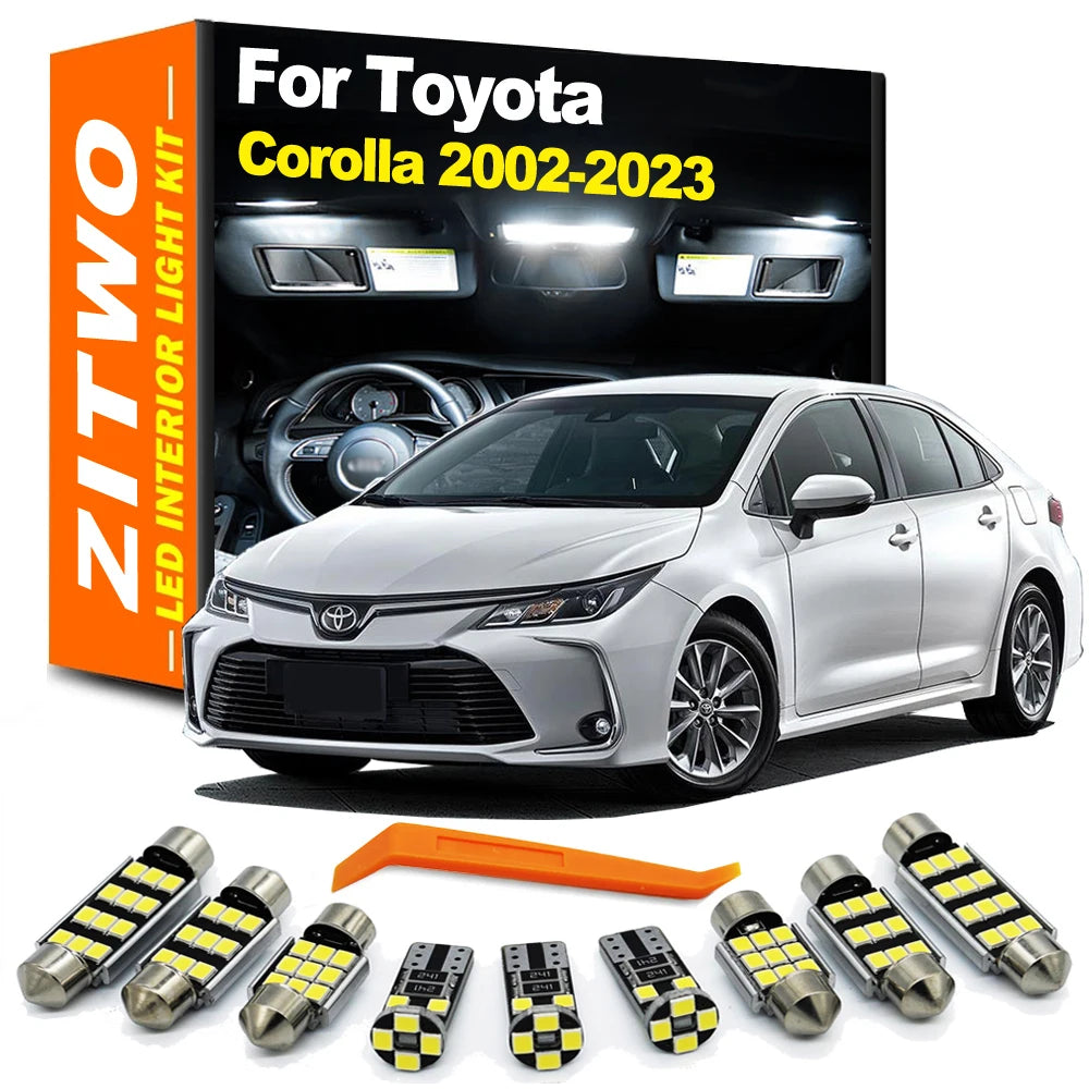 AutoKitShop LED Interior Dome Map Reading Trunk Light Bulb Kit For Toyota Corolla 2002 for Toyota Corolla 2002-2016 - Canbus L