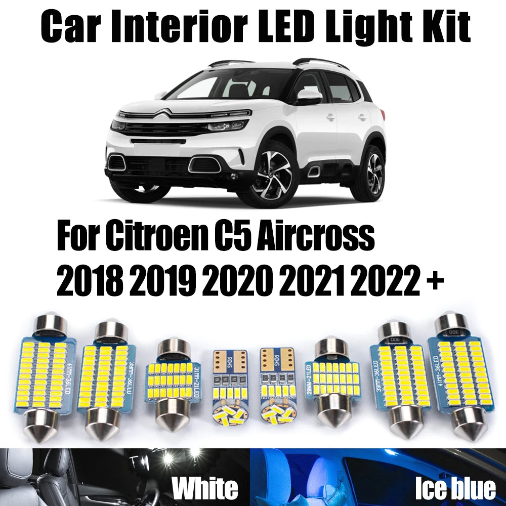 10-Piece LED Interior Light Kit for C5 2018-2020 - Canbus Error-Free Interior Bulbs