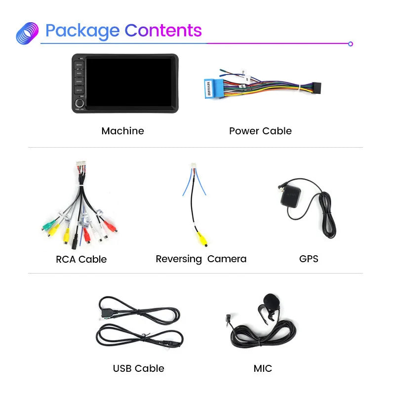 Wireless CarPlay Android Auto Multimedia Display Screen Android 15 Car Radio GPS Intellige