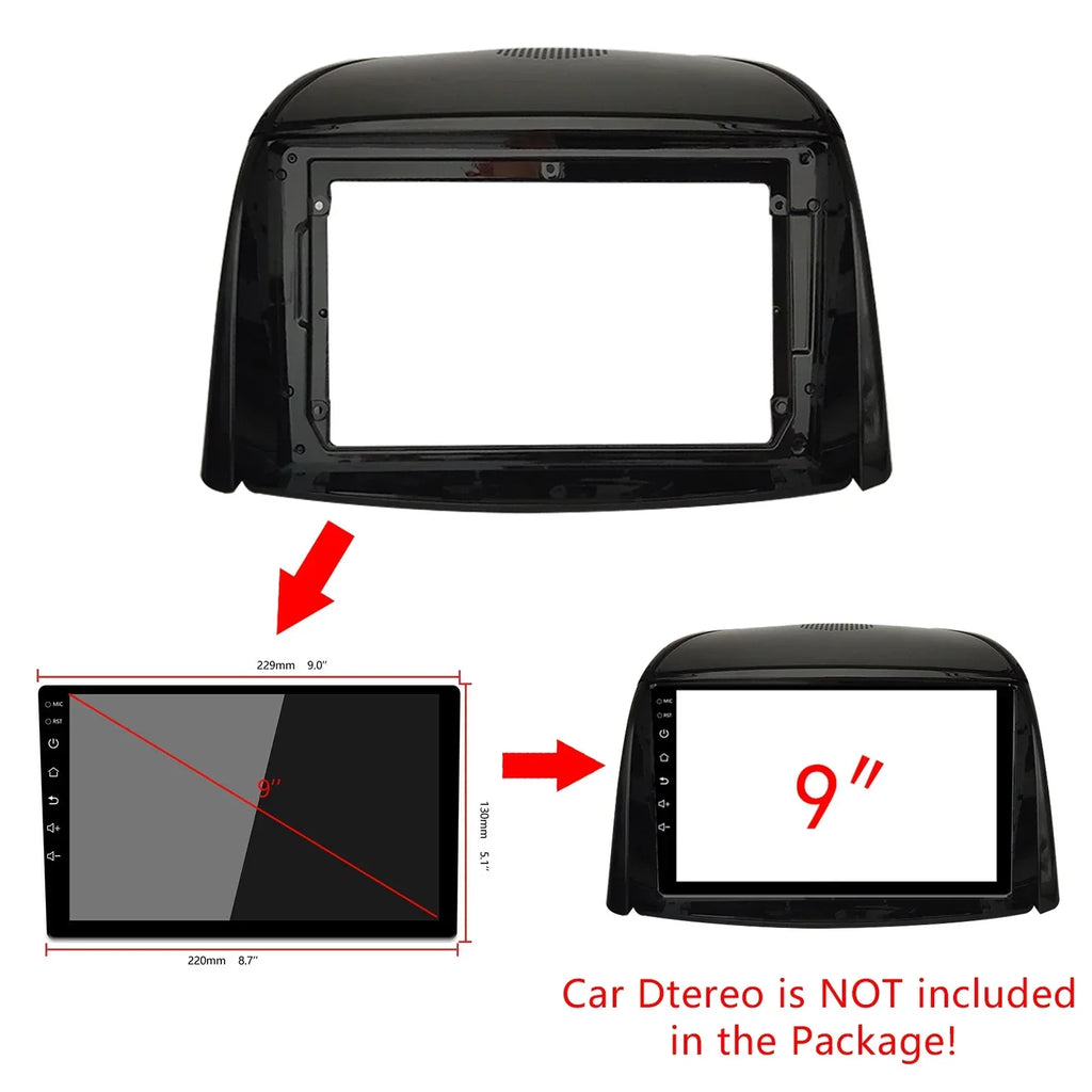 9 Inch Car Fascia For Renault Koleos 2008-2016 Double Din Car Radio Frame Fitting Adaptor  | AUTOKITSHOP
