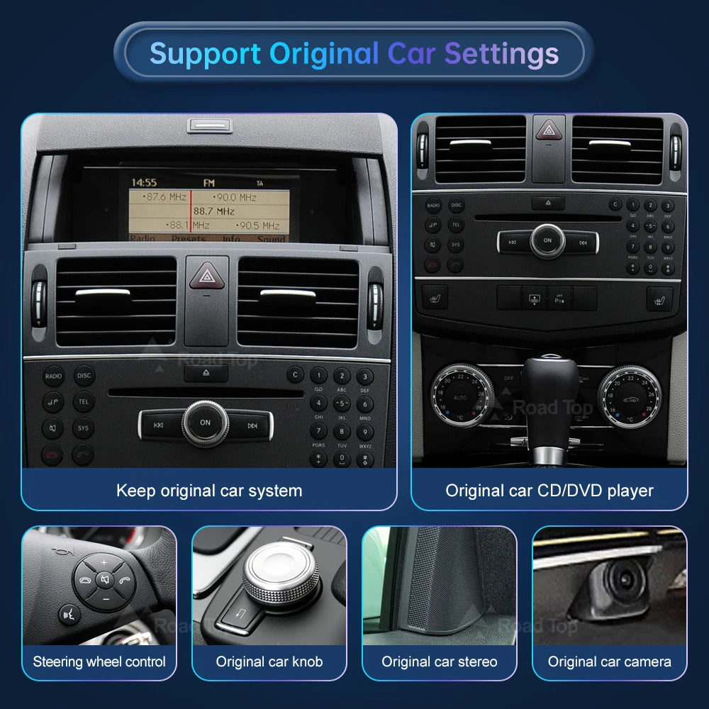 CN 10.25'' 12.3''Multimedia Display For Benz C Class W204 2008-2010 NTG4.0 Touch Screen Wi | AUTOKITSHOP