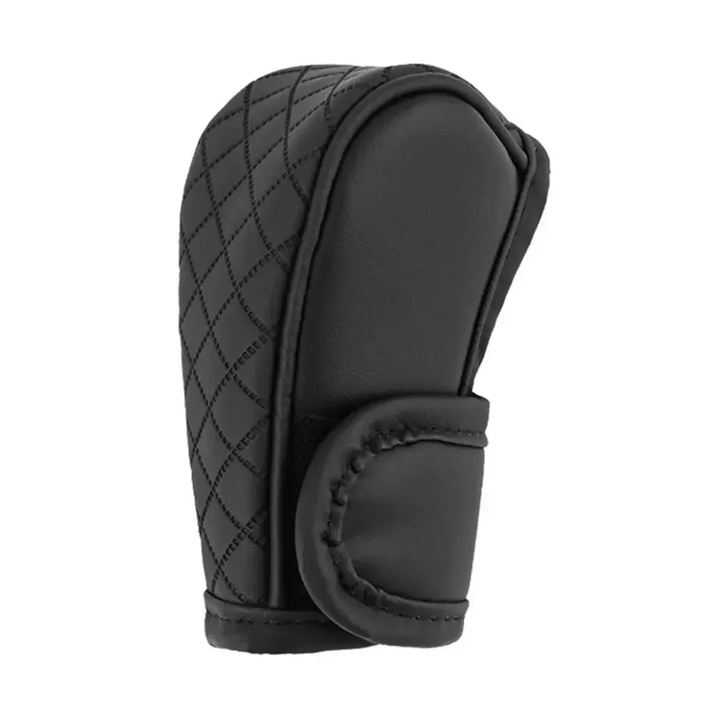 Car Shift Handle Cover PU Leather Non-Slip Wear-resistant Shift Knob Decor Protective Cover Univ - Automotive LED Light