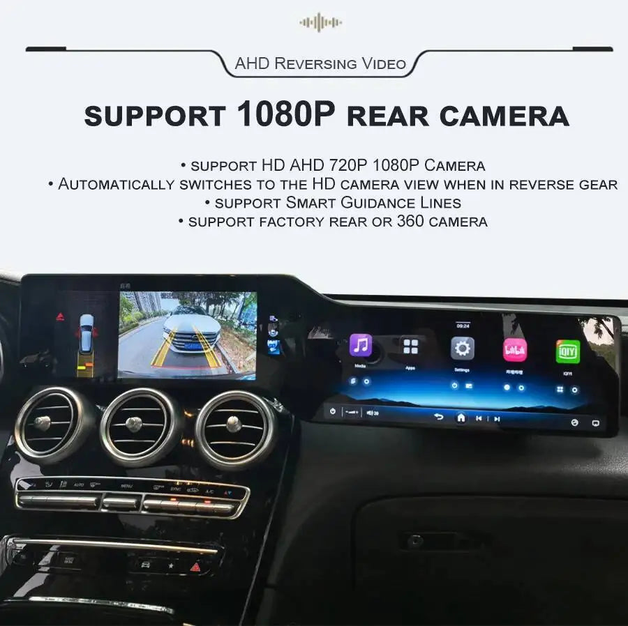 25inch For Mercedes Benz C Class GLC 2015-2022 Dual Screen Wireless Carplay Navi GPS Andro | AUTOKITSHOP