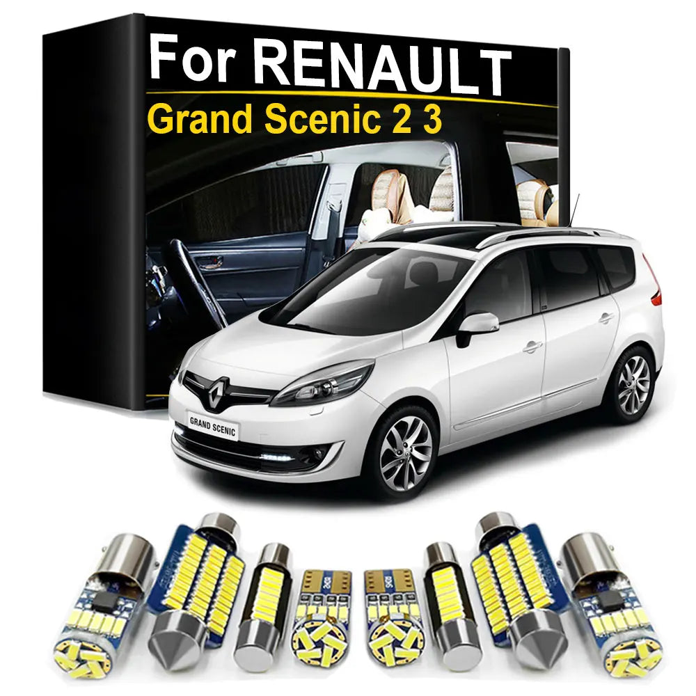 LED Interior Light Kit for Renault Grand Scenic 2 3 - Canbus Error-Free Bulbs | AUTOKITSHOP