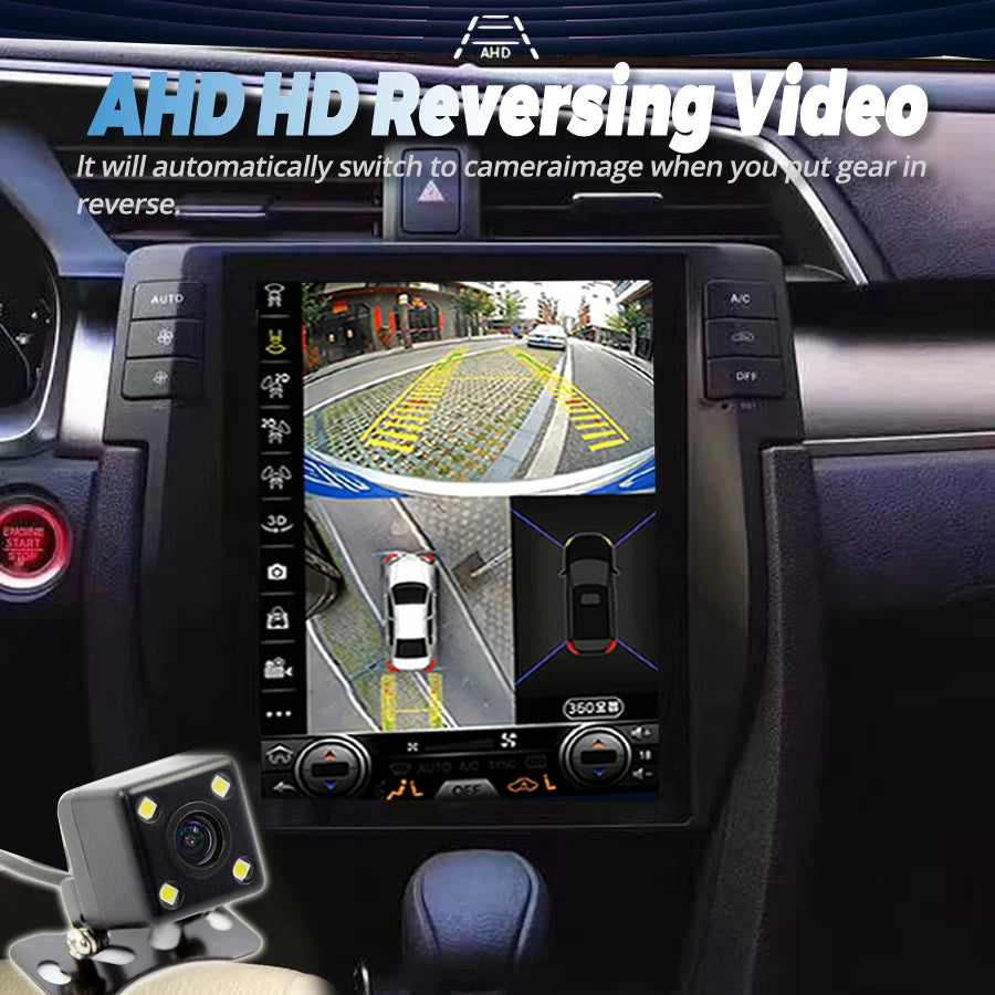 Navirider 256GB 4G Navi GPS Carplay 10.4" Vertical Screen For Honda CIVIC 2016-2025 Androi