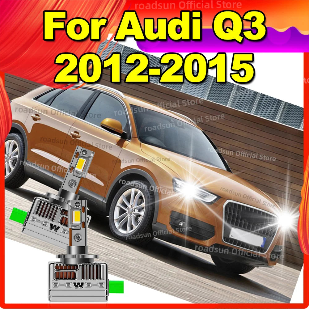 50000LM LED Headlights Canbus 1:1 HID Upgrade Xenon Lamp 6000K For Audi Q3 2012 2013 2014