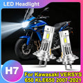 H7 Motorcycle LED Headlight Bulb With Fan 30000LM High Power 1:1 Design For Kawasaki VERSY