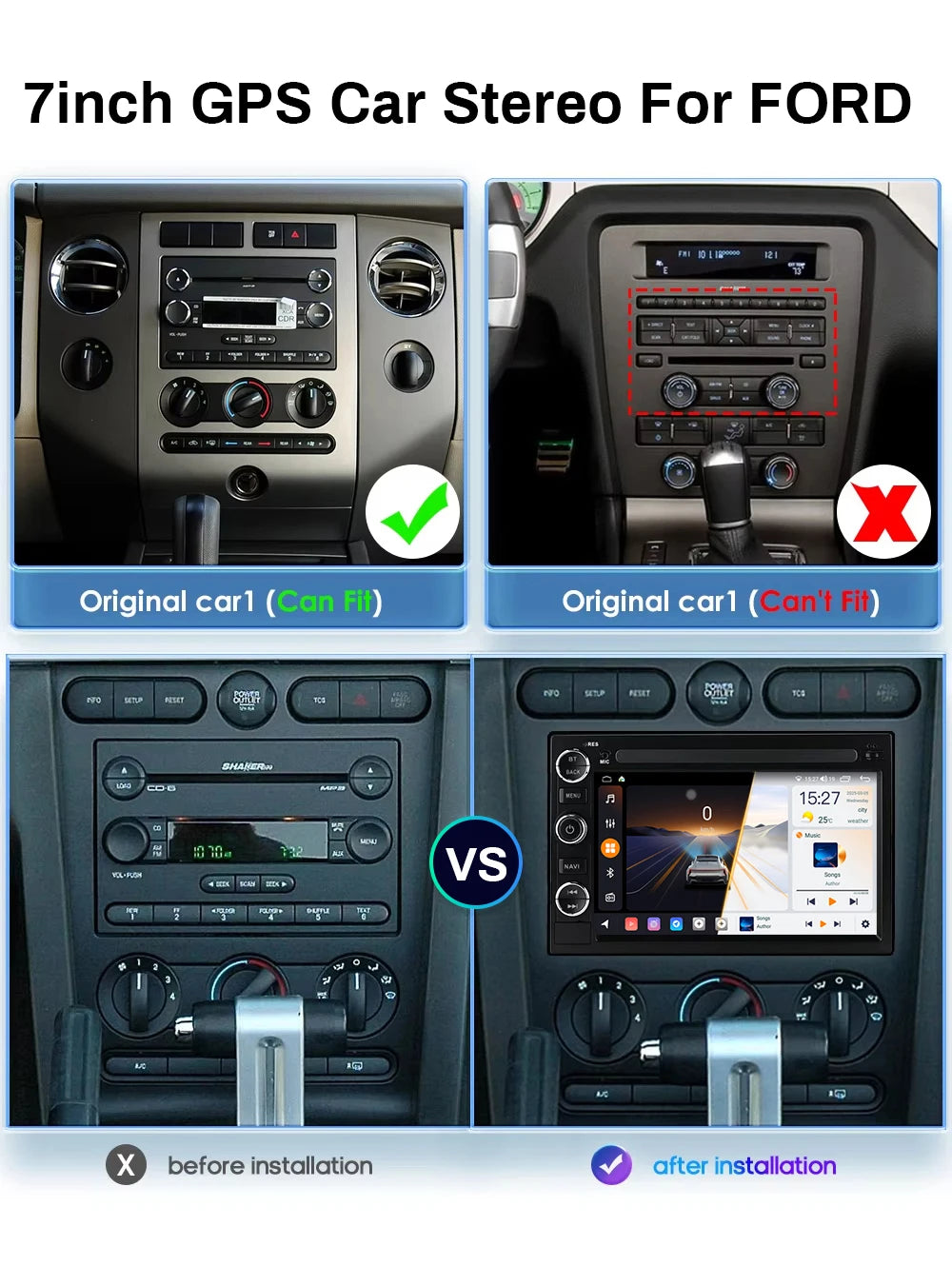 7" IPS Screen For Ford F250 2004 - 2014 Android 14 Car Radio Multimidia Player Wifi 4G Car