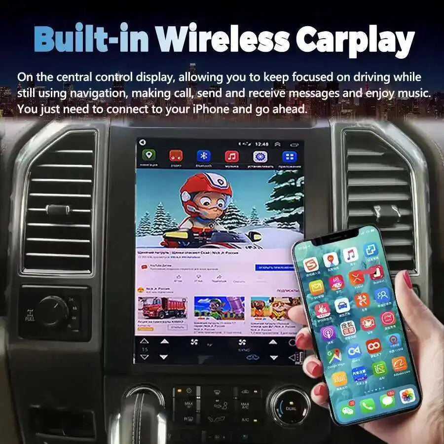 12.1inch Video Player Touch Screen For Ford F150 2015-2021 Car Radio Android 15 Auto GPS N | AUTOKITSHOP