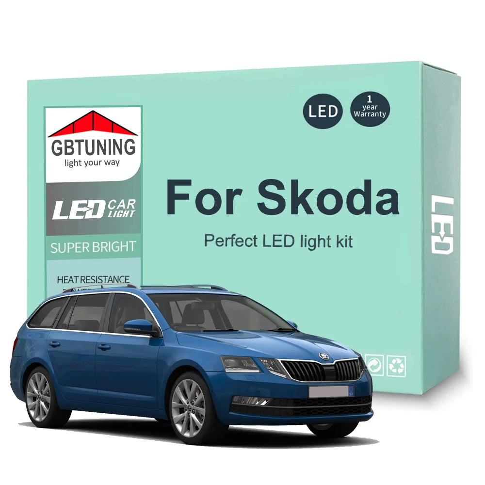 LED Interior Light Kit for Skoda Octavia Fabia Superb Rapid Karoq Yeti Kodiaq Citigo Kamiq Roomster Car Reading Dome ...