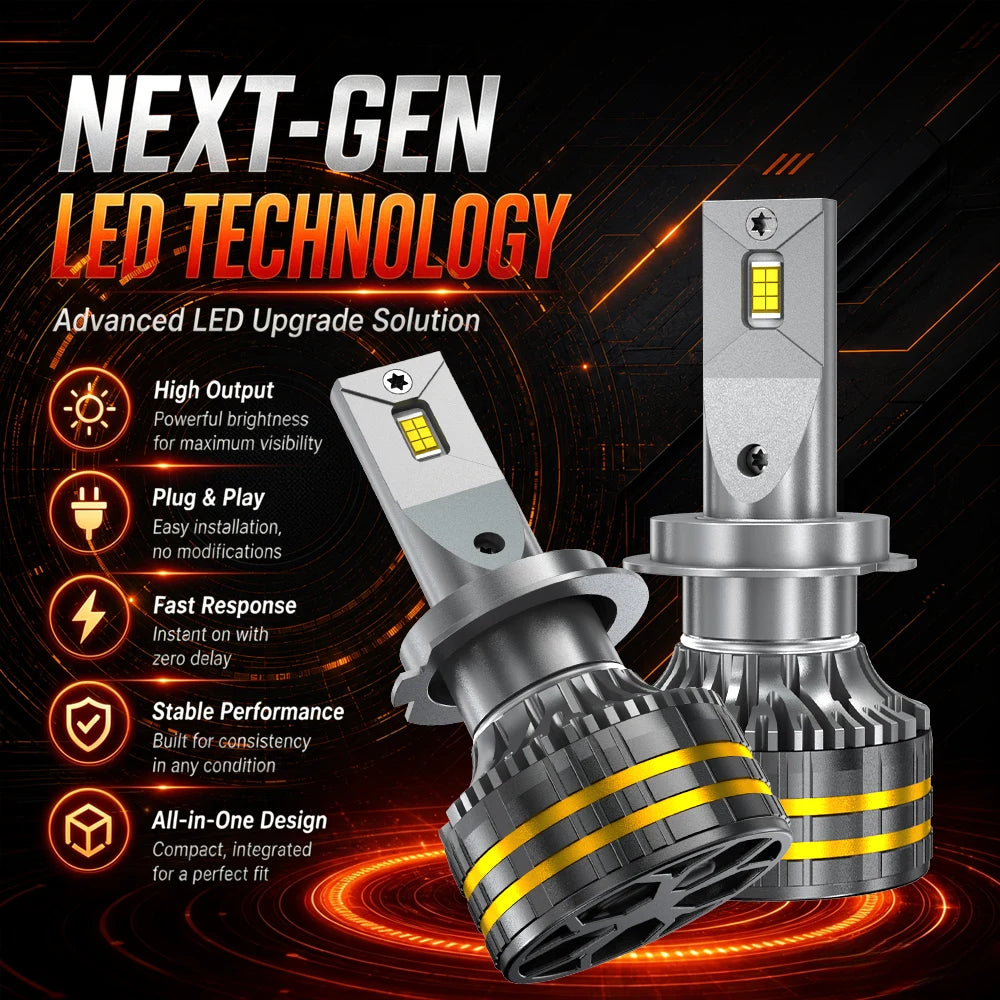 9800000LM H7 Canbus LED Headlight Bulbs 6800W H4 H11 H1 9005 HB3 9006 HB4 H13 9012 9007 Tu