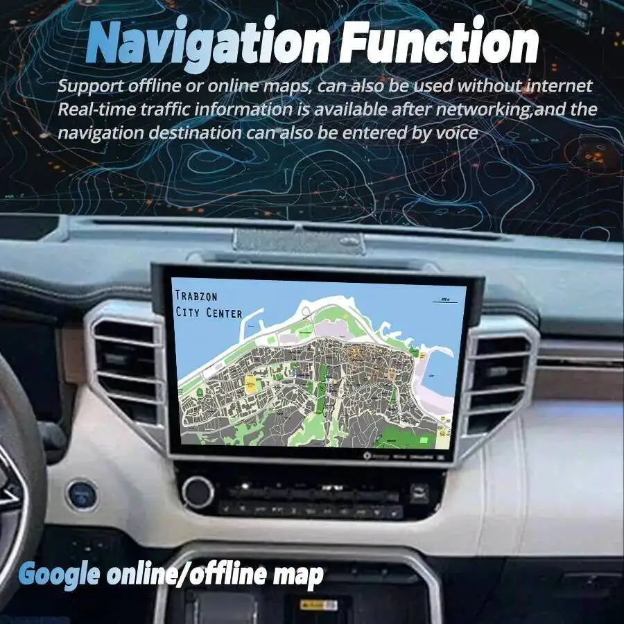 Android Auto Stereo DSP Head Unit 13.3inch For Toyota Tundra 2022-2024 Multimedia Video Pl | AUTOKITSHOP