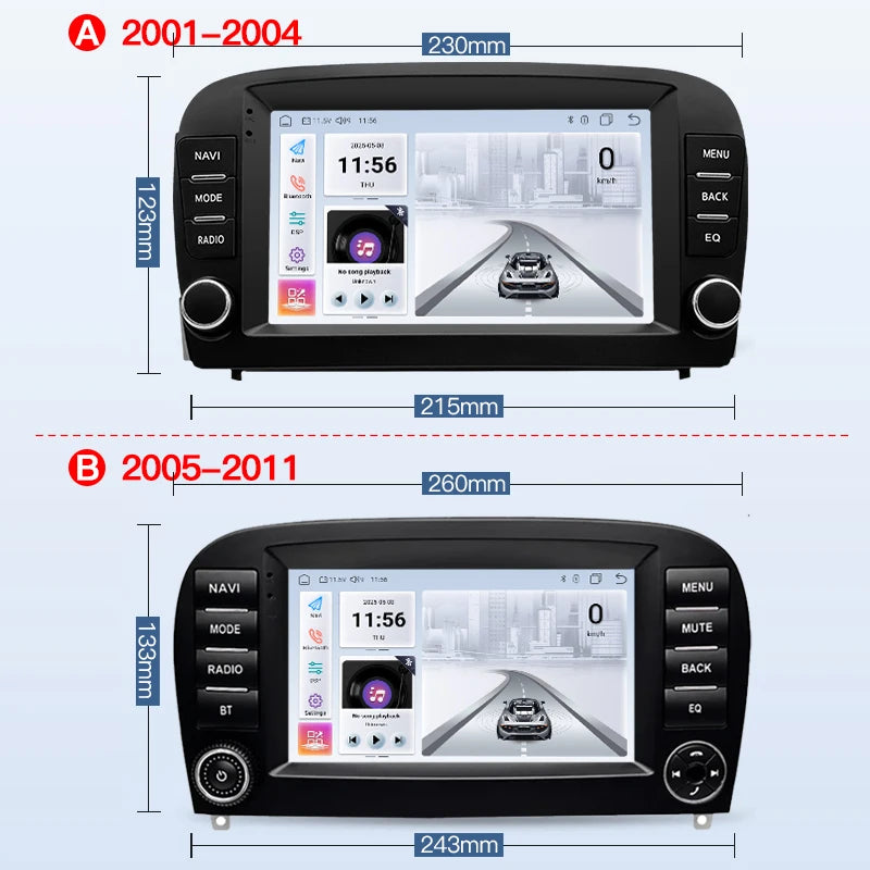 SZLELV For Benz SL R230 SL350 SL500 SL55 SL600 Android Car Radio Multimedia Player Audio C