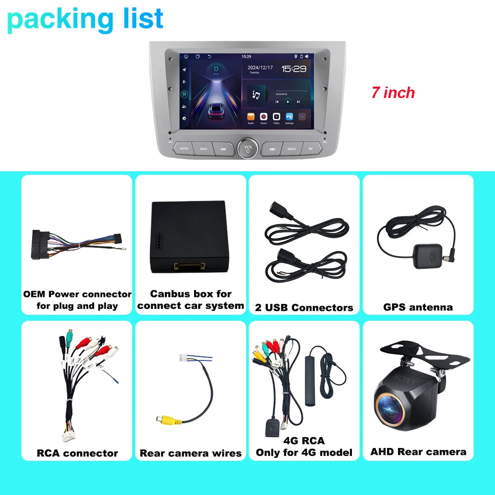 Android 15 WIFI 5G Car Radio For Alfa Romeo Mito 2008 2009 2011 2012 Auto Multimedia Carpl