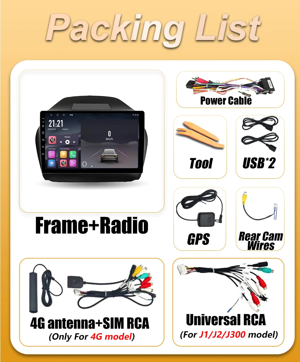 Android 16 Car Radio For Hyundai Tuscon IX35 2011 2012 2013 2014 2015 Carplay Auto Multime | AUTOKITSHOP