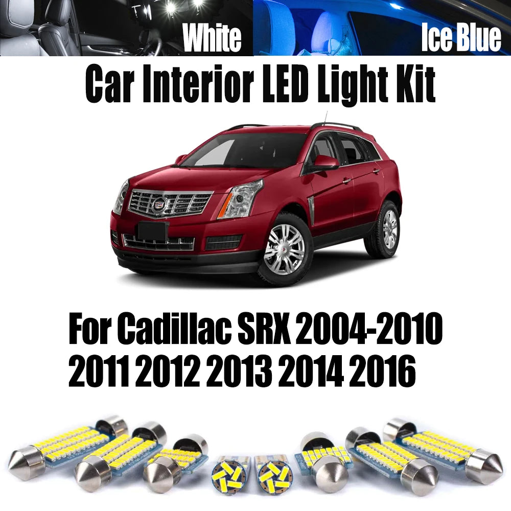 LED Interior Light Kit for Cadillac SRX 2004- 2011 - Canbus Dome Map Door Trunk Bulbs | AUTOKITSHOP