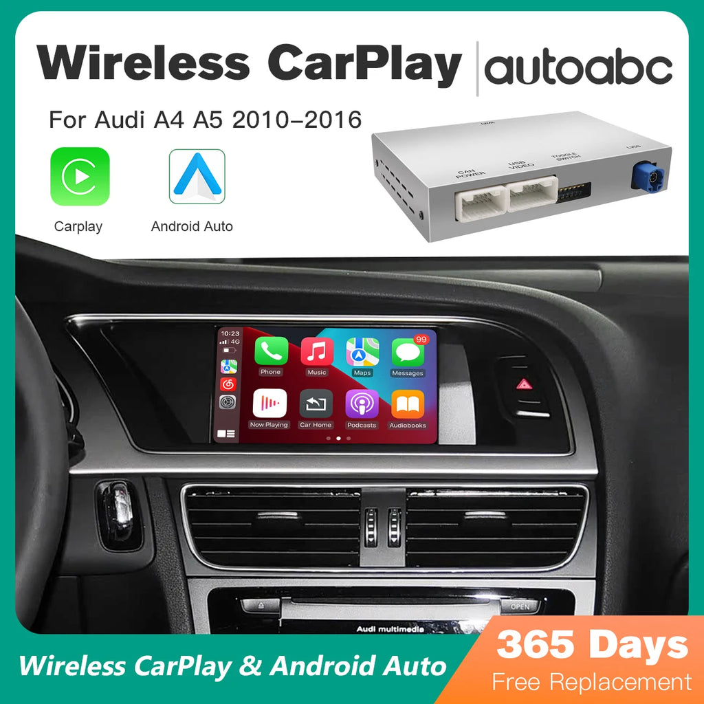 For Audi A4 A5 Q5 S5 B8 2010-2016 With 3G MMI Wireless CarPlay Android Auto Model With Mir