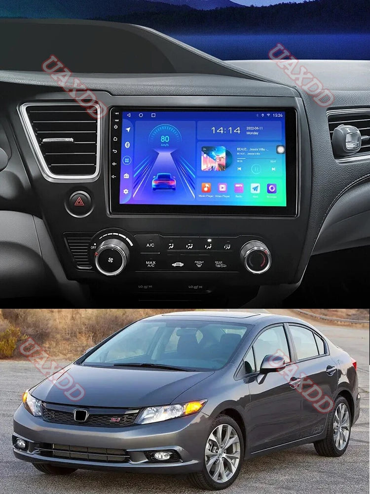For Honda 2014 American Civic 9inch 2 Din Car DVD Fascia Multimedia MP3 MP5 Video Player A
