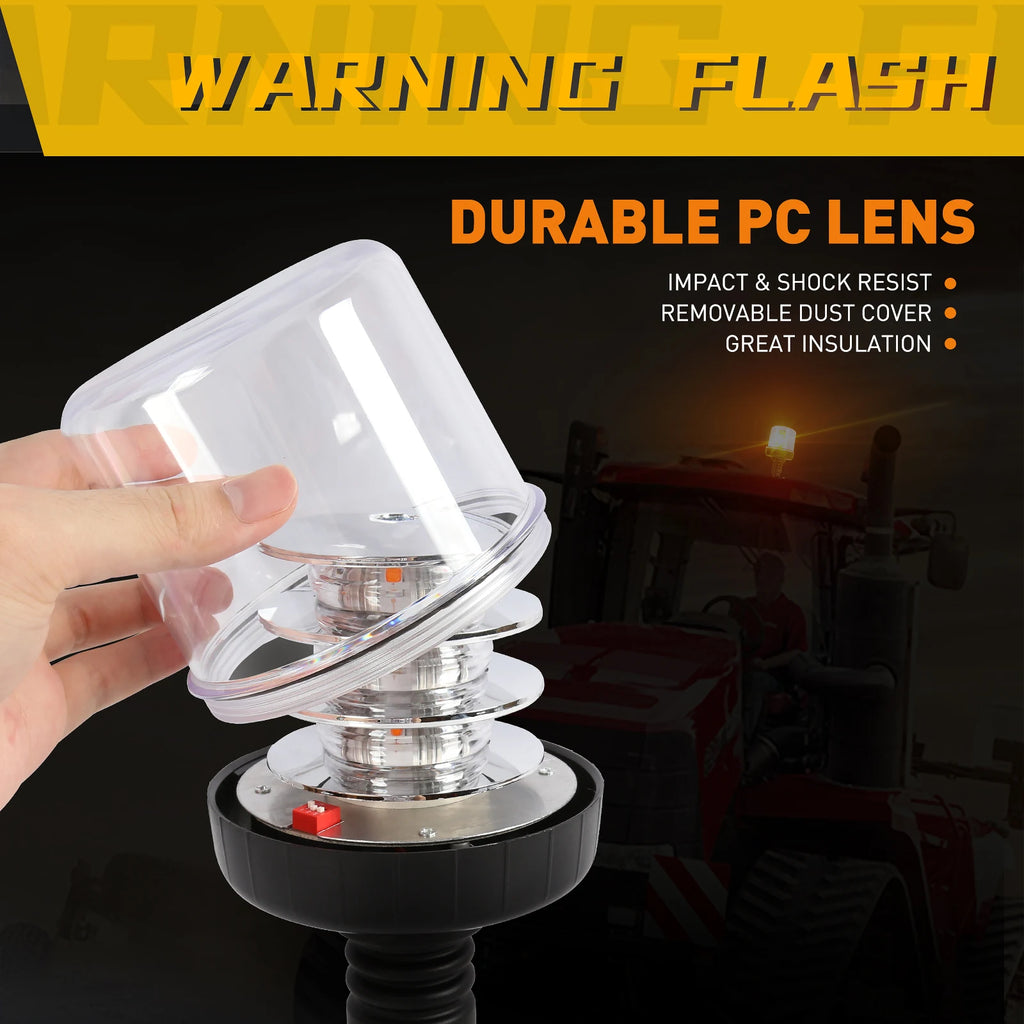Emergency LED Strobe Light Car Truck Roof Top Warning Light Safety Yacht Flexible Rotate F | AUTOKITSHOP