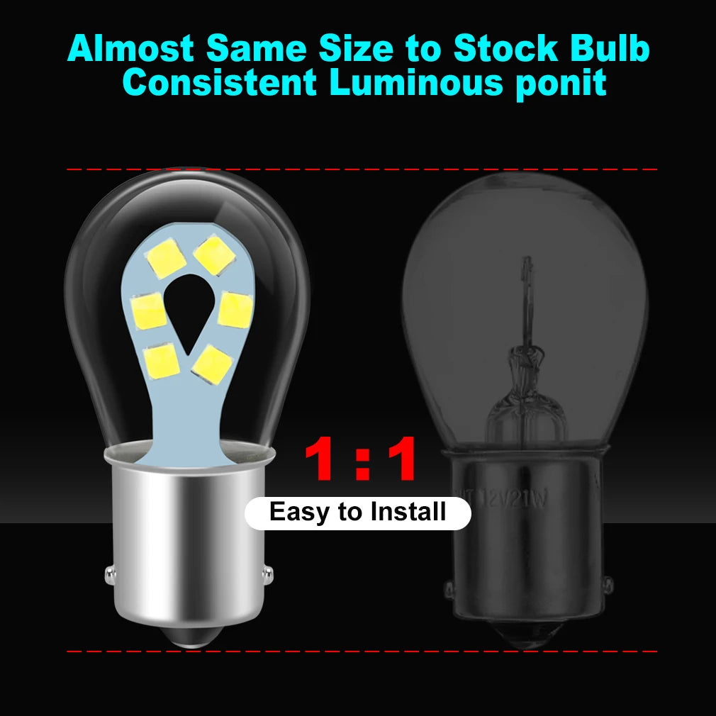 1156 BA15S P21W BAU15S PY21W LED 1157 P21/5W BAY15D BA15D LED Car Tail Bulb Brake Lights R