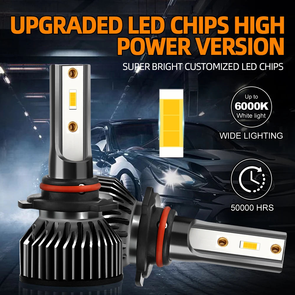 300W H7 Canbus LED Headlight Bulbs 28000LM H1 H4 H11 9005 HB3 9006 HB4 Front Lamps 12V 600