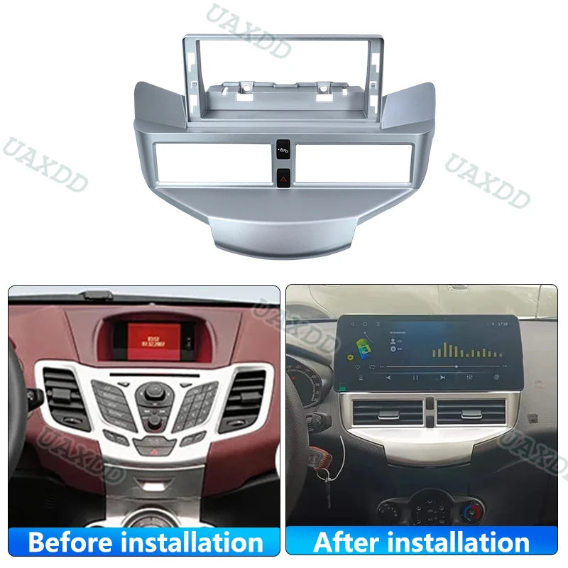 For 2009-2014 FORD Fiesta 12.3 10.25 inch 2 Din Car radio Android frame fascia cable video