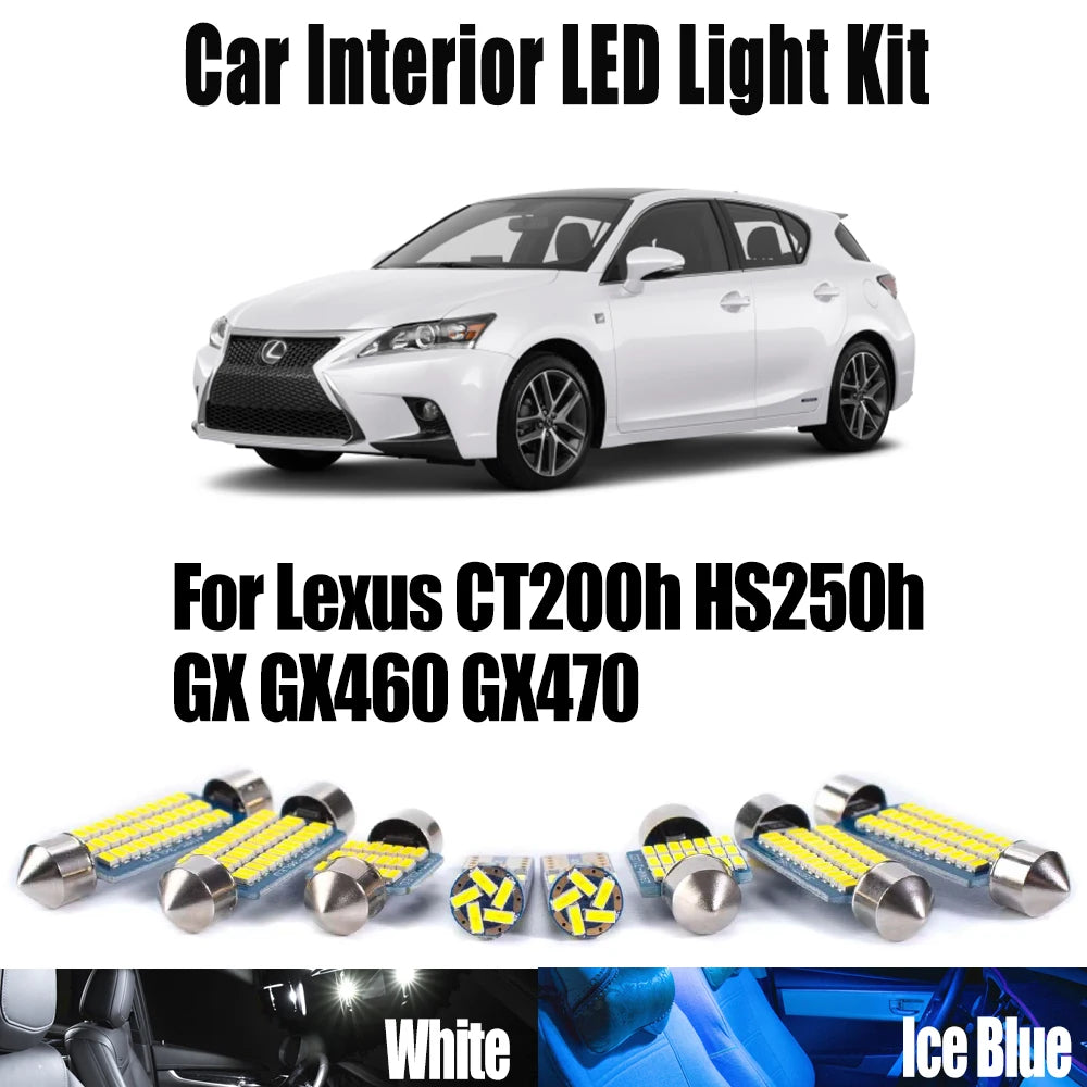 LED Interior Light Kit for Lexus CT200h HS250h GX GX460 GX470 Car Accessories - Canbus Error-Free Bulbs | AUTOKITSHOP
