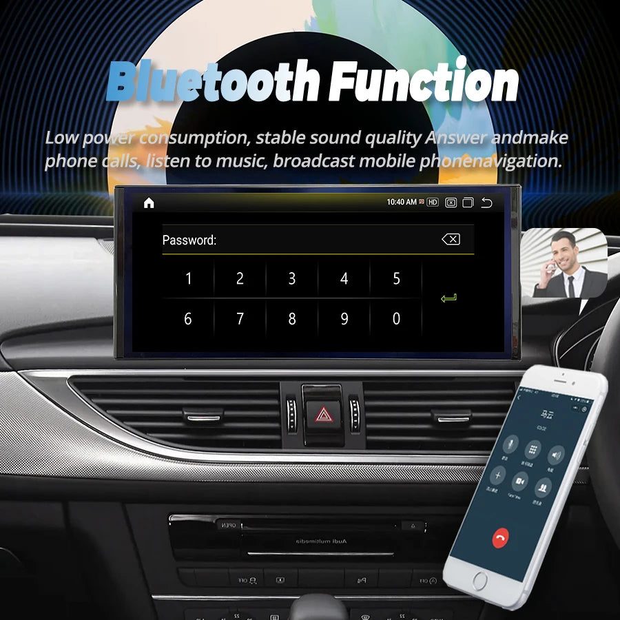 RHD Android 14 Touch Screen For Audi A6 S6 RS6 2012-2019 AHD 9/12.3INCH Carplay Navigation