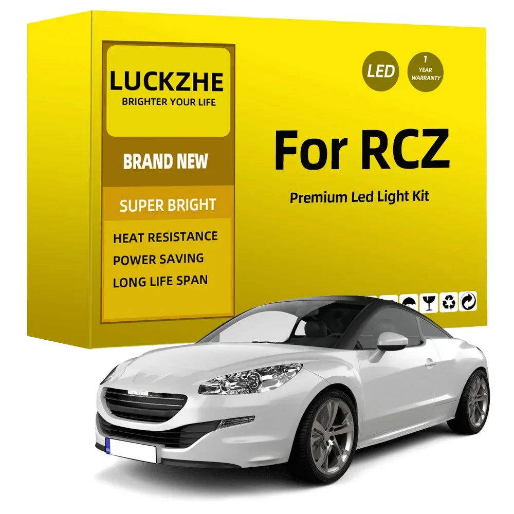 16-Piece LED Interior Light Kit for Peugeot RCZ Coupe - Canbus Error-Free Bulbs | AUTOKITSHOP