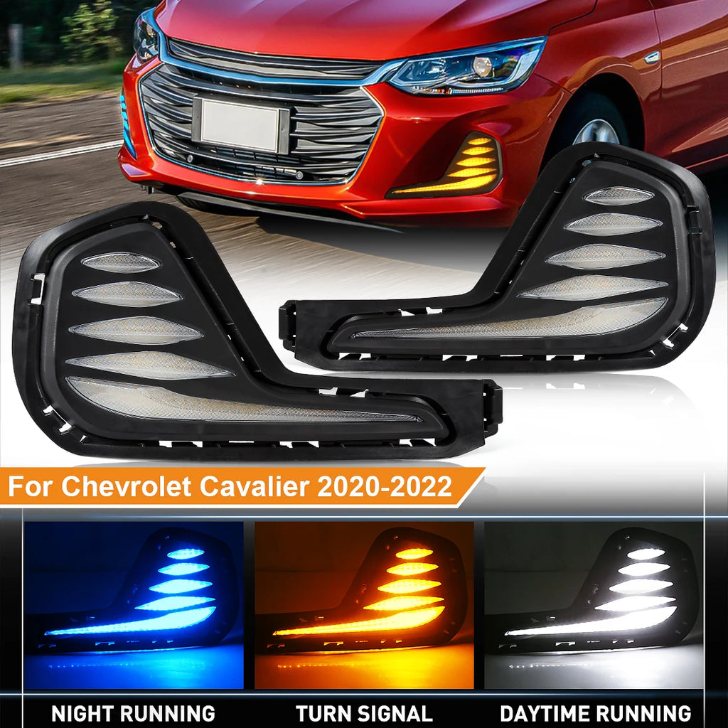 LED Daytime Running Light For Chevrolet Cavalier 2019 2020 2021 2022 DRL LED Fog Lamp Dyna | AUTOKITSHOP